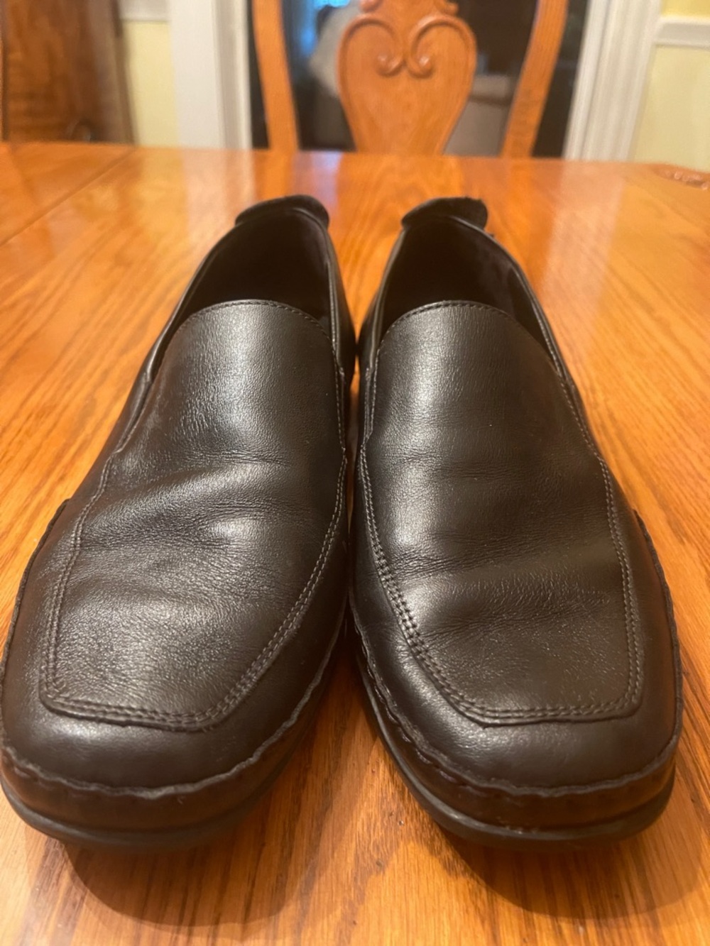 Mephisto Men's Black Leather Slip-On Loafers